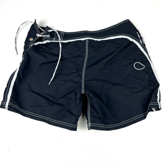 Ipar Hego Shorts Surf Beach Shorts Size 34 Black Drawstring - Picture 2 of 6